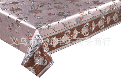 Fashionable PVC non-woven fabric printed tablecloth, new waterproof embossed yarn tablecloth factory direct sales