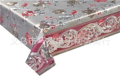 New PVC printed tablecloth with embossed yarn base, professionally customized tablecloths and tablecloths