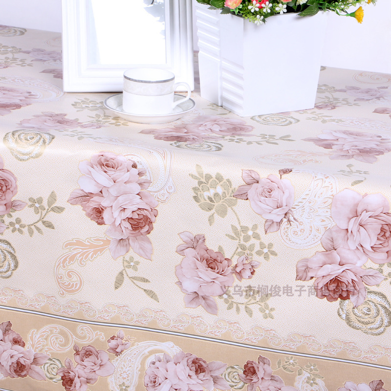 Fashionable PVC non-woven fabric printed tablecloths, professionally customized cold-proof square tablecloths, waterproof and oil-proof tablecloths, Western dining tablecloths details Picture