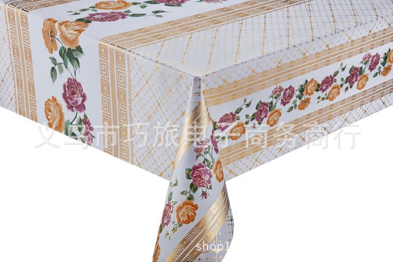 Professional custom-made fashionable PVC printed tablecloths, cold-proof square tablecloth and tablecloth factory direct sales details Picture
