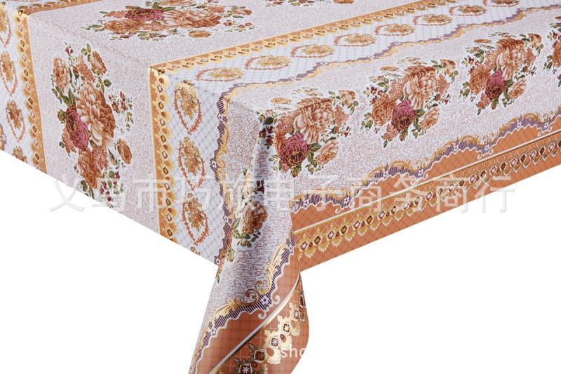 Professional customization of fashionable PVC gold-embossed printed tablecloths, cold-proof square tablecloth and tablecloth factory direct sales details Picture