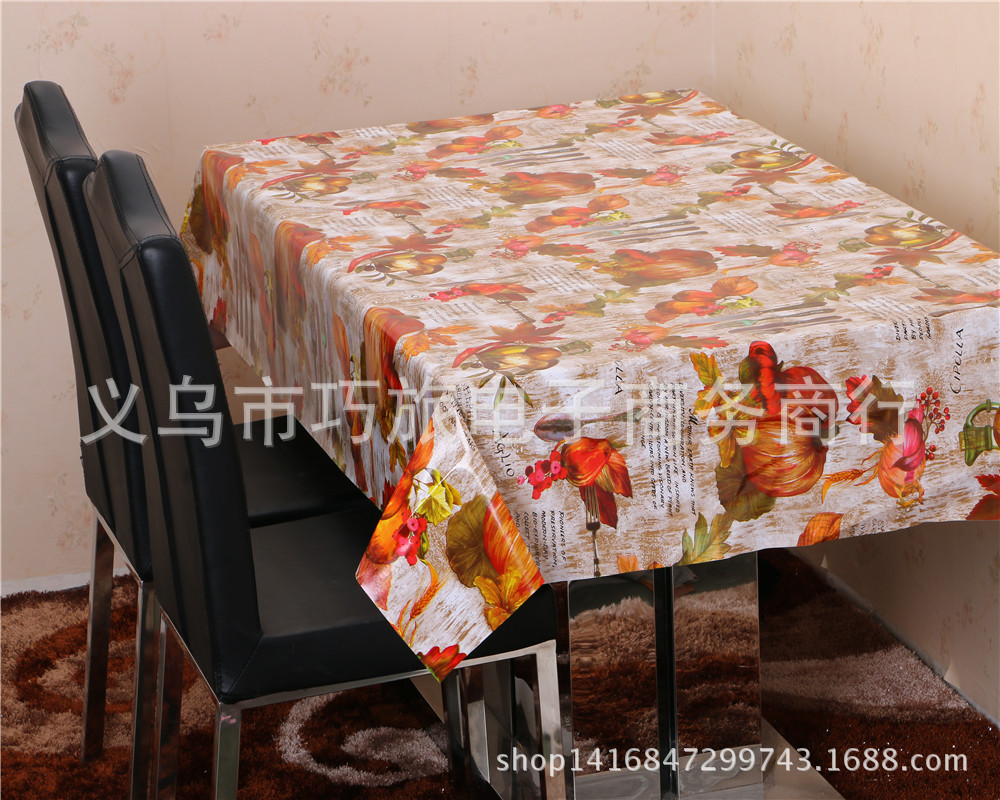 Professional customized cold-proof square tablecloths and tablecloths made of fashionable PVC printed non-woven fabric. Factory direct sales Specification image