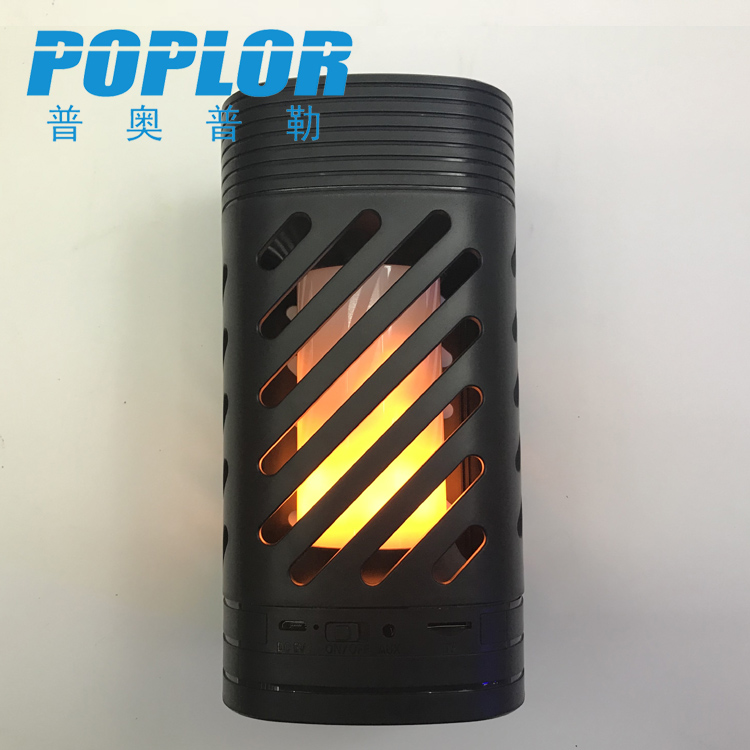 LED蓝牙音响火焰灯 触摸七彩调光氛围音响灯支持TF卡