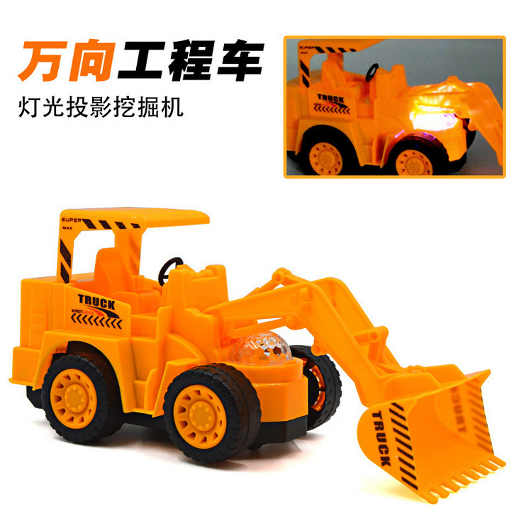 Wholesale of popular street stalls selling lights, music, universal bulldozers, children's toy models, and electric universal engineering vehicles details Picture