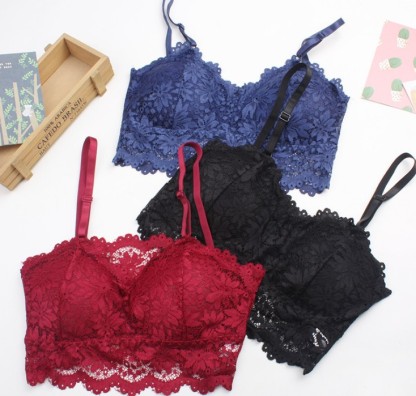 New Little Fairy lace lace tank bra no underwire halter top bra