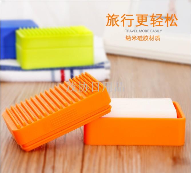 Creative simple silica gel soap box Kitchen bathroom soap box Handmade soap box Travel multifunctional soap box