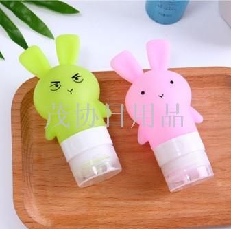 Silicone travel dispenser Bottle Cute bunny Portable lotion bottle Shampoo shower gel bottle Shampoo bottle oil bottle