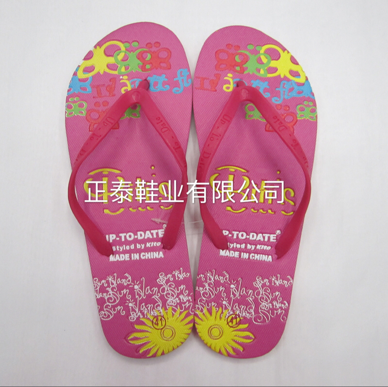 Custom-made simple lettered women's beach anti-slip flip-flops for outdoor wear by the manufacturer