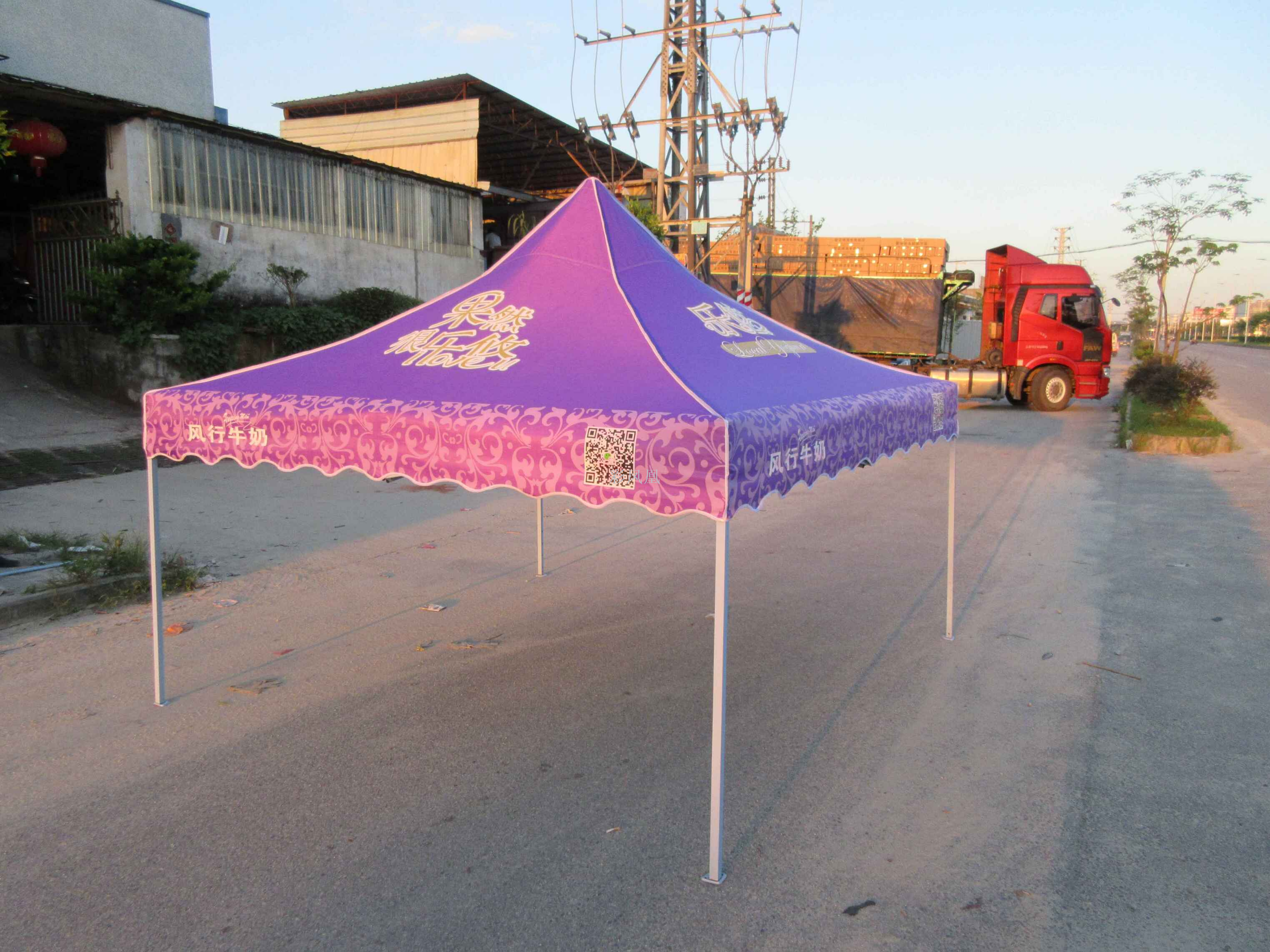 Factory direct sales: Folding black diamond tents, canopies, two-canopy awnings, sunshades, advertising tents, large tents Application Scenario
