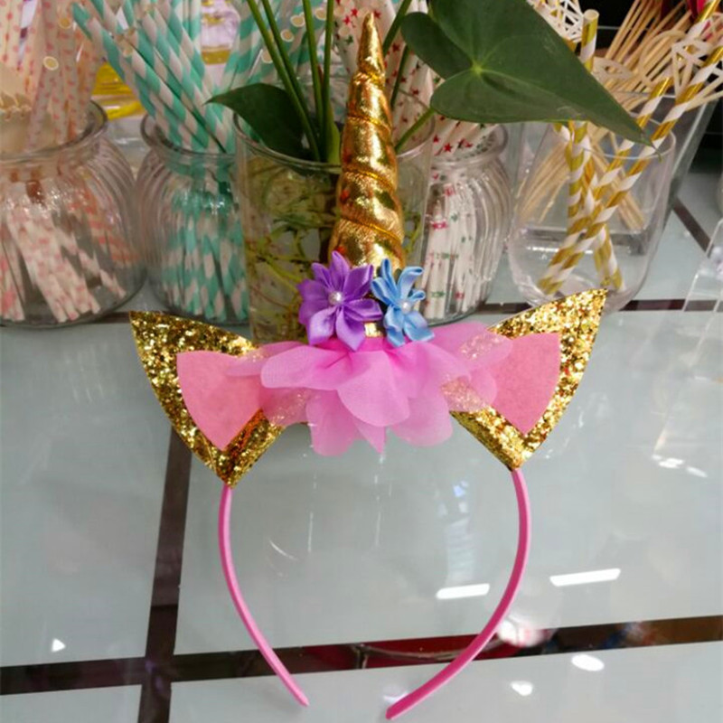 独角兽发箍万圣节儿童头箍生日节日派对宝宝发饰头饰独角兽派对细节图