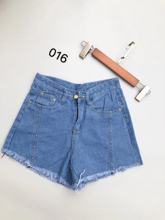 Summer new Korean slim female denim shorts thin big quarter pants