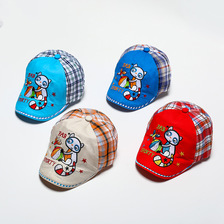 义乌好货 新款儿童帽贝雷帽猫与球儿童贝雷帽布帽春夏新款帽子