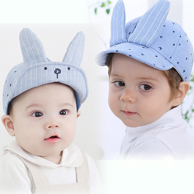 Yiwu Selection new rabbit ears turned brim hat children cap children cap baby hat sunshade hat