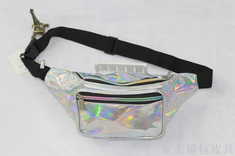 Harajuku Wind Laser Rainbow Fanny Pack Women's Crossbody Bag Sports Running Multi-Function Cash Register Bag Chest Bag Men Specification drawing