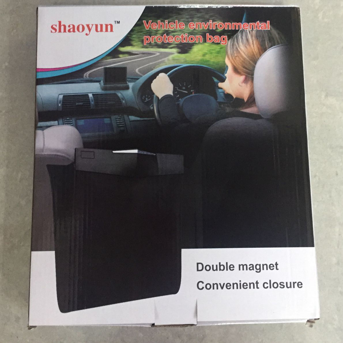 New car garbage cleaning and storage bag, car folding storage hanging bag, multi-functional car garbage storage bag