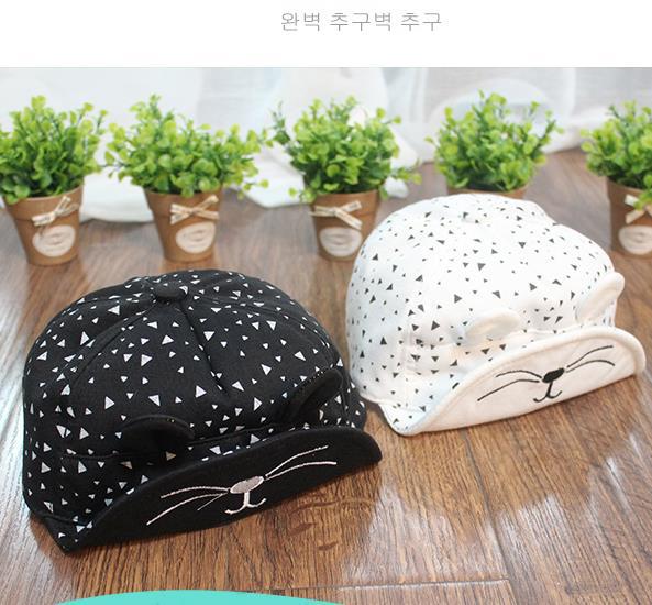 Yiwu Selection baby boy and girl baby cap pure cotton new rabbit ears cartoon baseball cap