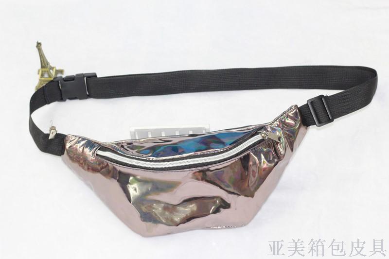 Harajuku Wind Laser Rainbow Fanny Pack Women's Crossbody Bag Sports Running Multi-Function Cash Register Bag Chest Bag Men