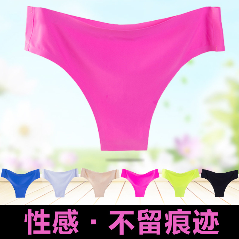 巴西性感比基尼丁字裤无痕冰丝女士内裤巴西裤冰丝内裤女士图