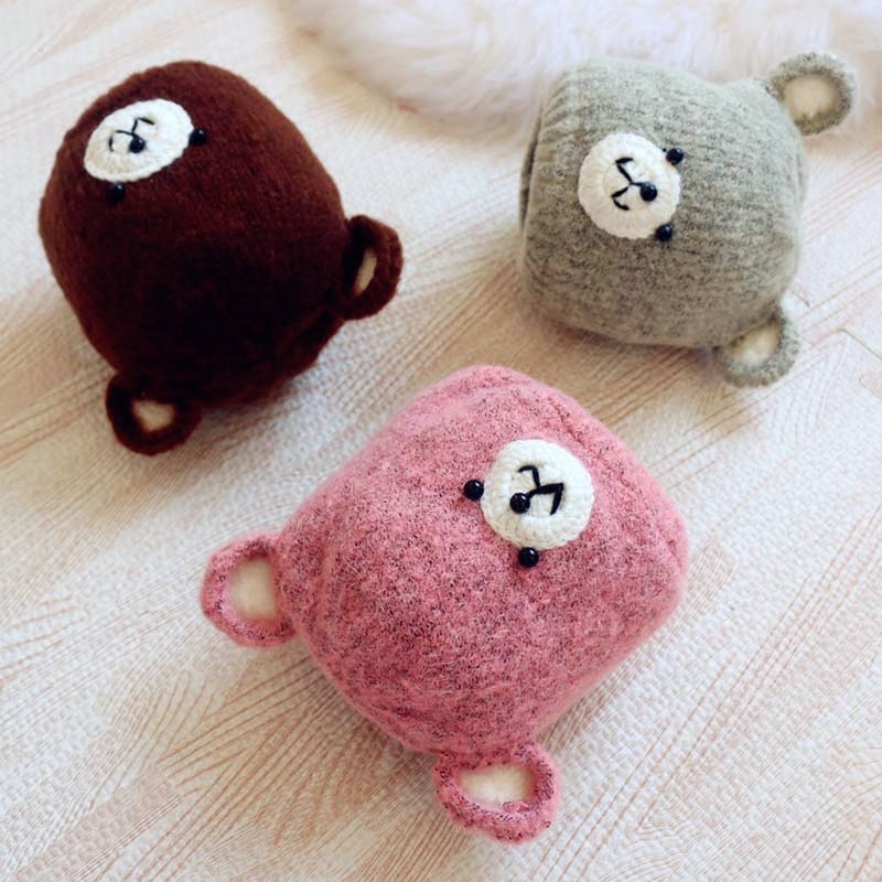 Baby hat yiwu good goods baby hat winter girl bear warm ear protection wool hat baby knitted jumper hat trend