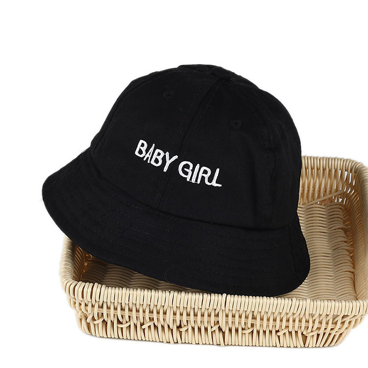 义乌好货 男女宝宝夏季太阳帽BABYGIRL绣字纯色宝宝大沿防晒帽子