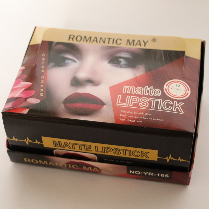 Romantic May跨境货源持久易上色哑光心电图口红matte lipstick细节图