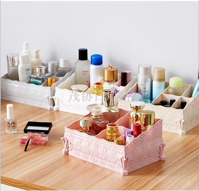 European cosmetics organizer Desktop storage box Dresser lipstick storage box