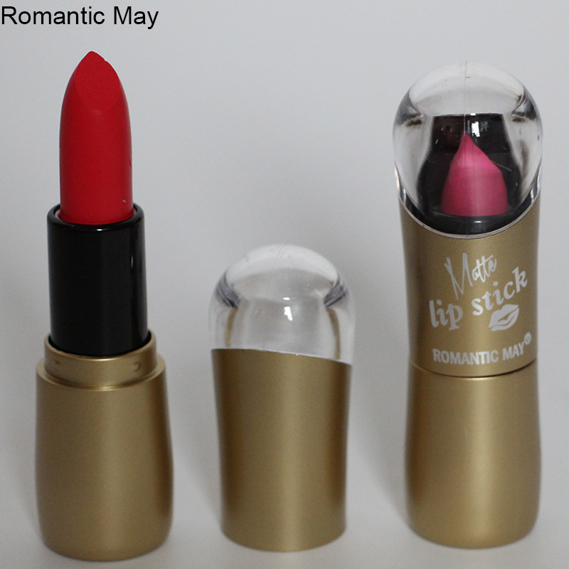 Romantic May跨境货源长效持久易上色哑光哑金口红matte lipstick详情图2