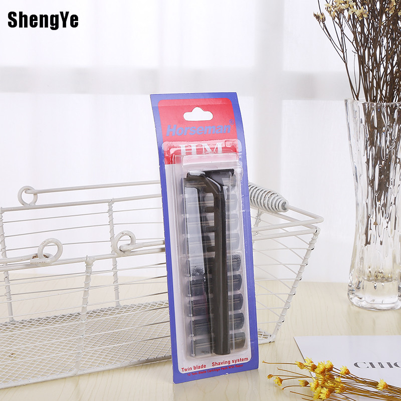 厂家直销 一次性剃须刀 双层刀片 不锈钢 刮胡刀 手动老式剃刀产品图