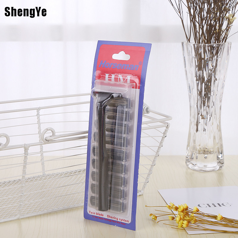 厂家直销 一次性剃须刀 双层刀片 不锈钢 刮胡刀 手动老式剃刀细节图