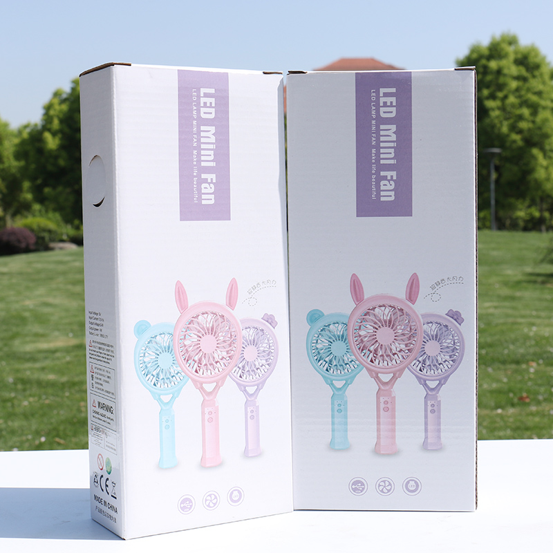 凌盼新奇电扇迷你风扇带灯 小风扇小清新创意手持风扇产品图