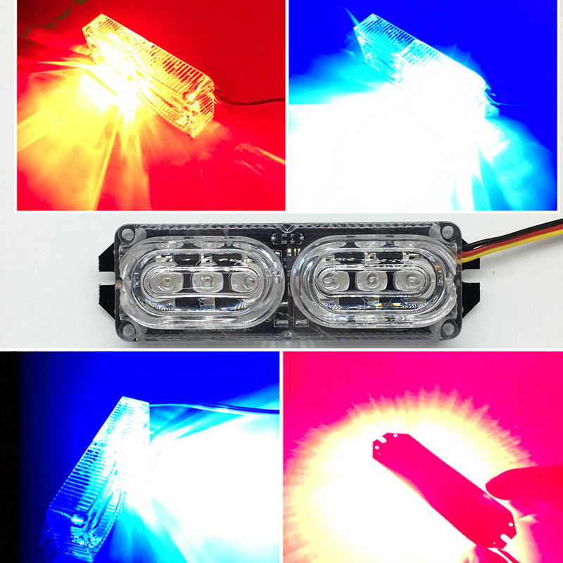 Motorcycle LED flashing taillights, red and blue flashing brake lights, ultra-bright led warning lights, and lane lights Item Picture
