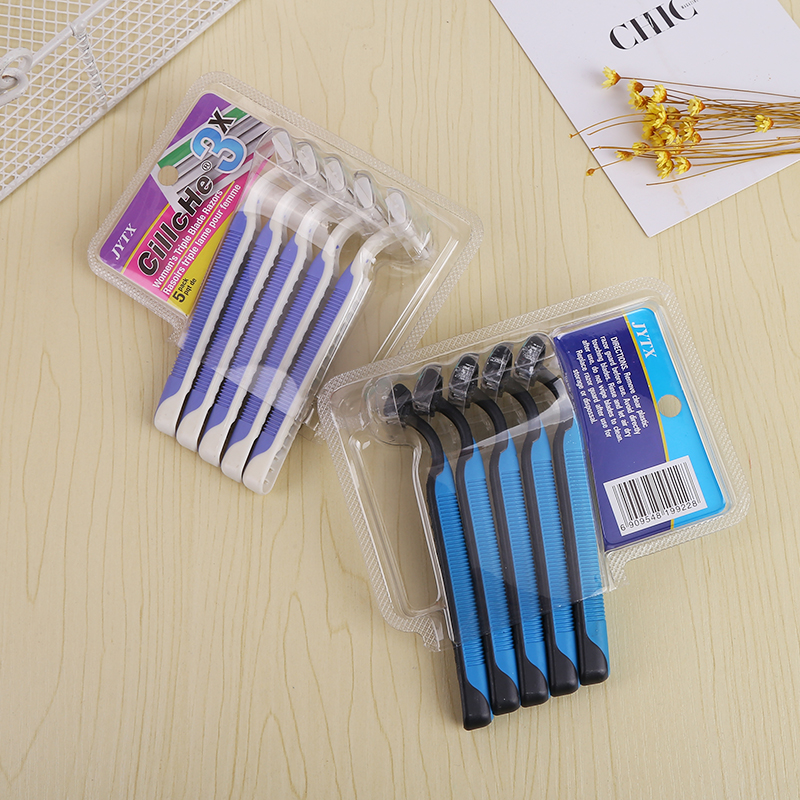 厂家直销 一次性剃须刀 手动女士除毛三层剃须 刮胡刀片 套装