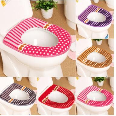 马桶垫坐垫抗菌通用保暖防水家用垫圈毛绒粘扣式坐便器套