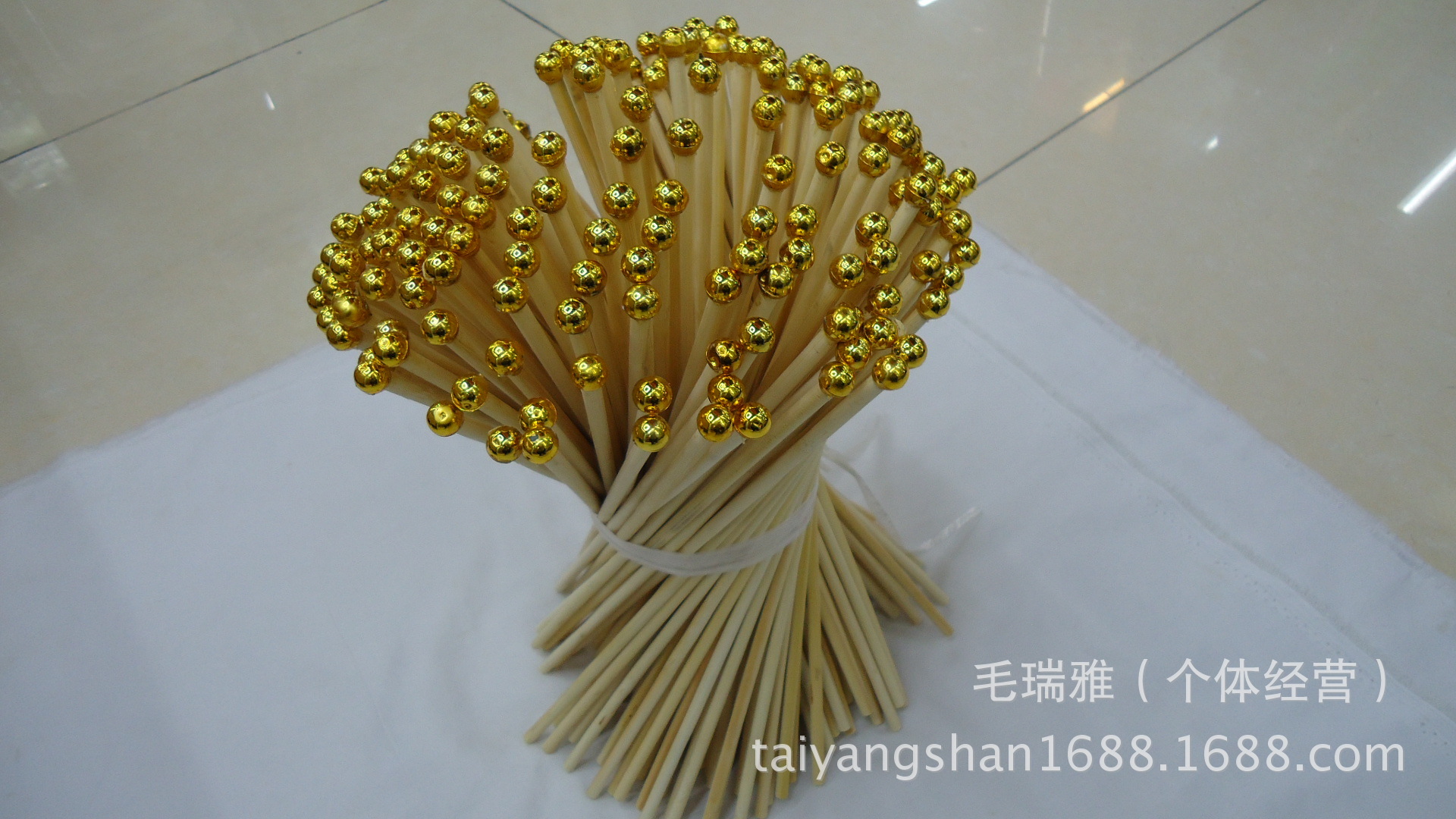 厂家直销套好旗头竹制旗杆 6.0*30厘米手摇旗杆
