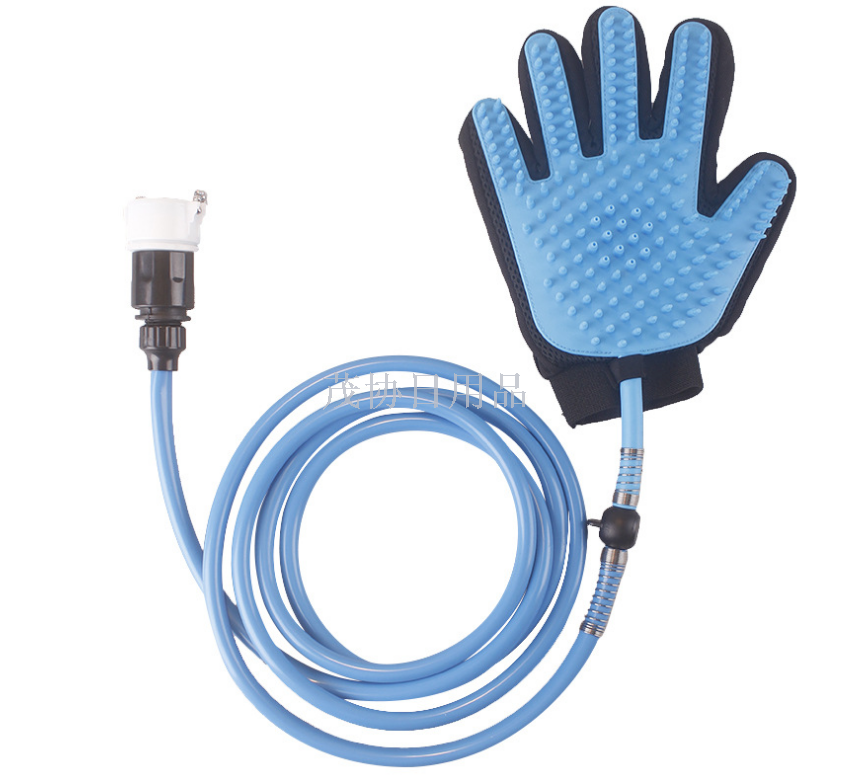 Pet bath silicone gloves Massage brush five-finger tube water spray dog wash bath brush True touch