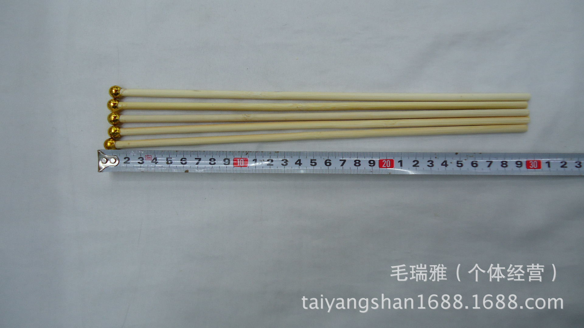 厂家直销套好旗头竹制旗杆 6.0*30厘米手摇旗杆细节图