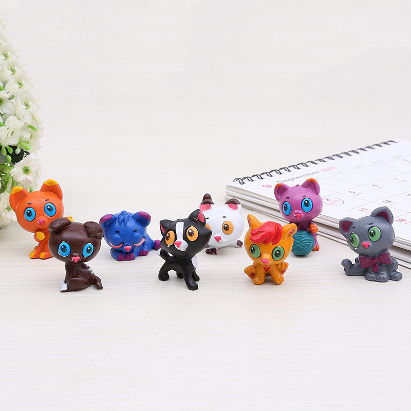 厂家直销 喷漆注塑 PVC公仔小动物模型, 1可爱猫玩偶来样定制详情2