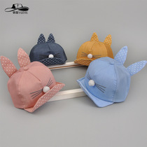 Yiwu Selection children's hats spring and summer cartoon cat mesh boys and girls sun mesh caps baseball caps