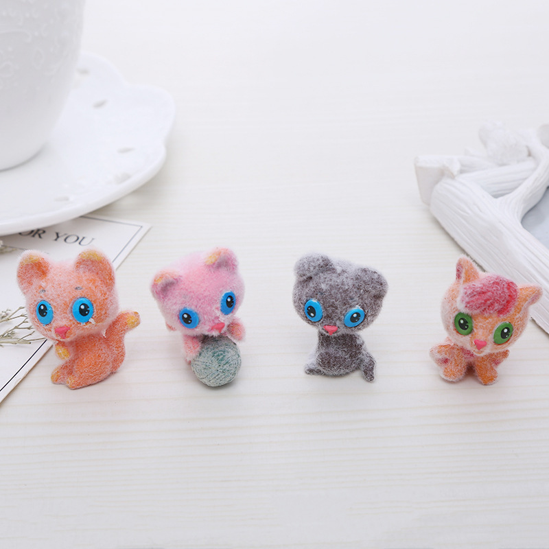 厂家直销 喷漆注塑 PVC公仔小动物模型, 1可爱猫玩偶来样定制详情3