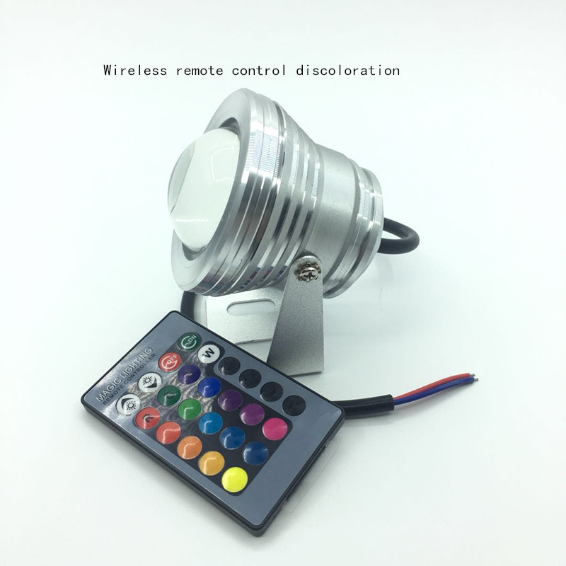 Motorcycle LED decorative light, waterproof RGB seven-color remote control light, fish tank decorative color light Specification drawing