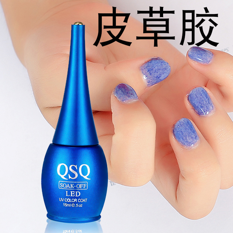 Fiber Blue bottle phototherapy nail polish phototherapy gel 12 colors optional 15ML nail polish wholesale fur glue