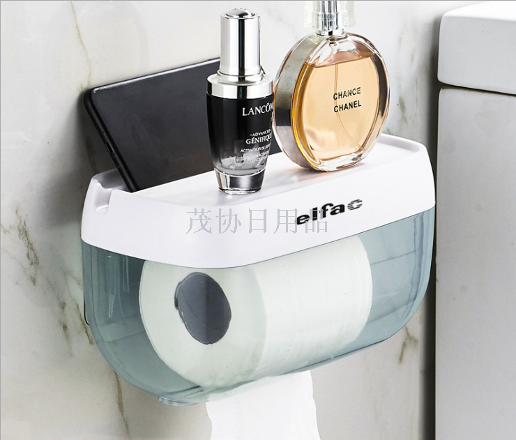 Non-punch toilet paper box Toilet tray holder Creative waterproof roll paper pump paper tube toilet paper tray holder in kitchen