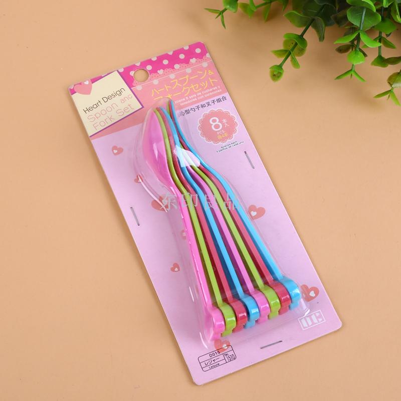 Japanese Creative Heart-Shaped Spoon And Fork Combination 8 Pieces