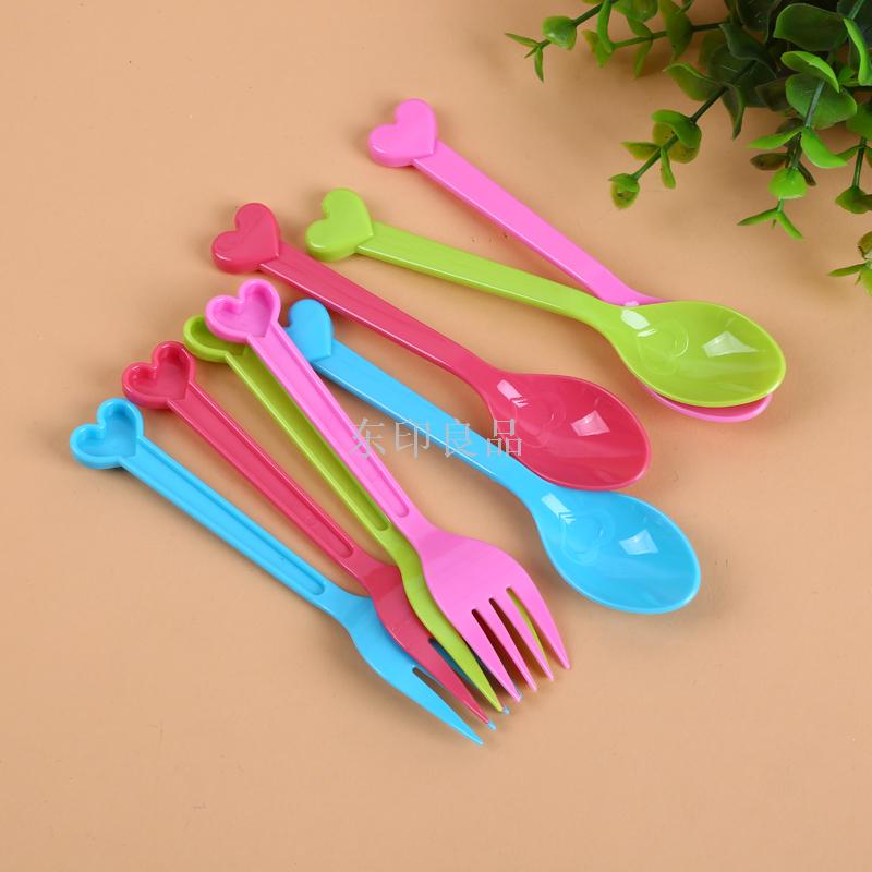 Japanese Creative Heart-Shaped Spoon And Fork Combination 8 Pieces details Picture