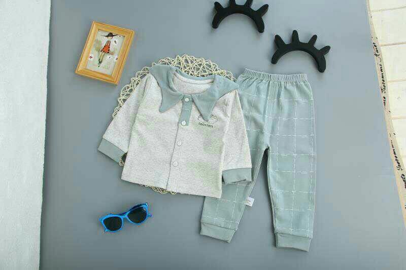Baby suit Baby suit Two-piece cotton suit Pure cotton two-piece cotton folio two-piece suit thumbnail