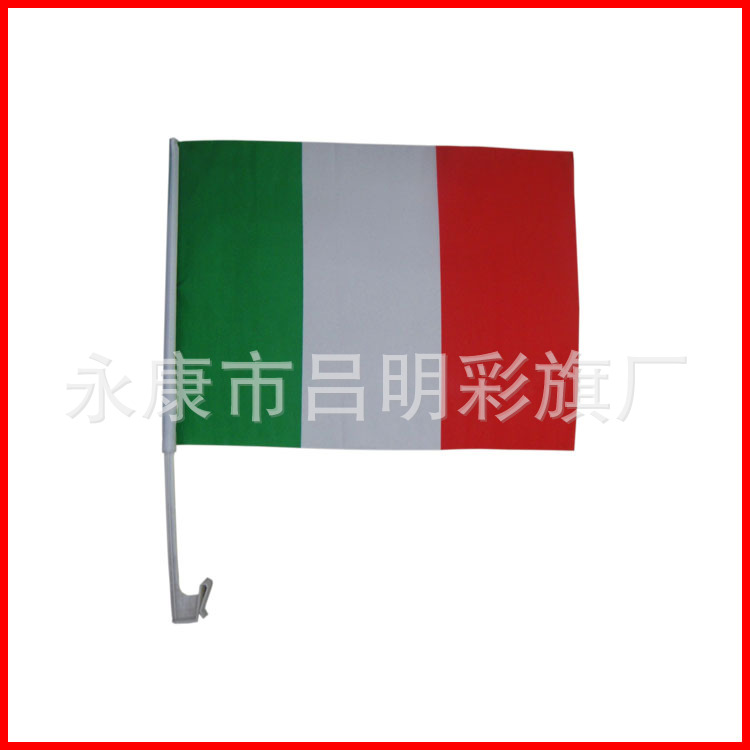供应30*45cm法国车载旗 热切边各国车窗旗可定制产品图