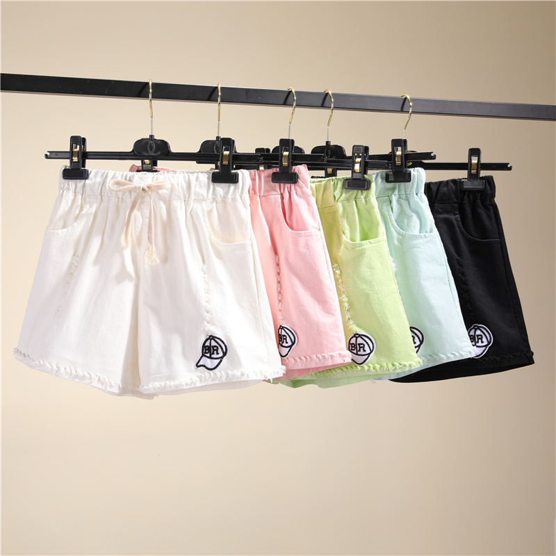 Primary and middle school students shorts 2018 new female summer loose wide leg casual pants sweet outside wear hot pants lovely thumbnail