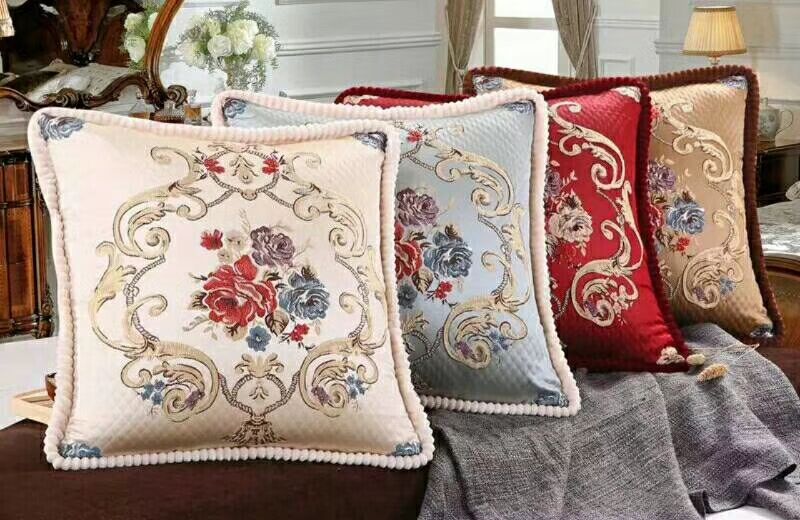 Fashion European Roll Edge Simple Sofa Cushion Car Pillow Cushion Cover Specification drawing
