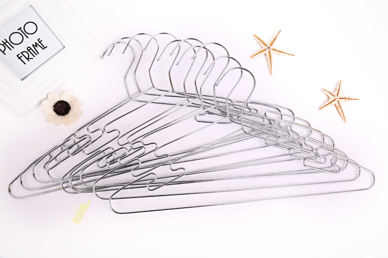 热销优质凹槽晒晾铁衣架 不易变形折损 10个装