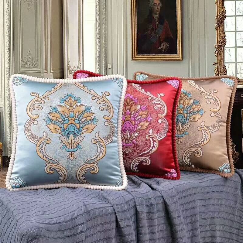 Fashion European Roll Edge Simple Sofa Cushion Car Pillow Cushion Cover details Picture